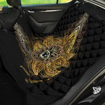 Golden Spiritual Lotus Print Pet Car Back Seat Cover
