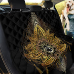 Golden Spiritual Lotus Print Pet Car Back Seat Cover