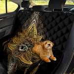 Golden Spiritual Lotus Print Pet Car Back Seat Cover