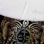 Golden Spiritual Lotus Print Sofa Cover