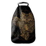 Golden Spiritual Owl Print Car Seat Organizers