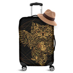Golden Spiritual Owl Print Luggage Cover
