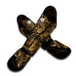 Golden Spiritual Owl Print Muay Thai Shin Guard