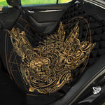 Golden Spiritual Owl Print Pet Car Back Seat Cover