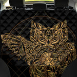Golden Spiritual Owl Print Pet Car Back Seat Cover