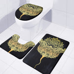 Golden Spiritual Stingray Print 3 Piece Bath Mat Set