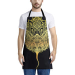 Golden Spiritual Stingray Print Apron
