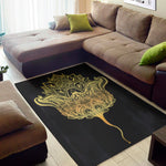 Golden Spiritual Stingray Print Area Rug