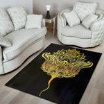 Golden Spiritual Stingray Print Area Rug