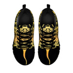 Golden Spiritual Stingray Print Black Sneakers