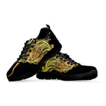 Golden Spiritual Stingray Print Black Sneakers