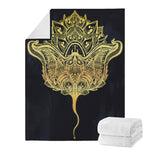 Golden Spiritual Stingray Print Blanket