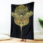 Golden Spiritual Stingray Print Blanket