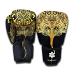 Golden Spiritual Stingray Print Boxing Gloves