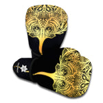 Golden Spiritual Stingray Print Boxing Gloves