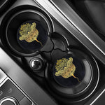 Golden Spiritual Stingray Print Car Coasters
