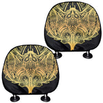 Golden Spiritual Stingray Print Car Headrest Covers