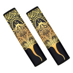 Golden Spiritual Stingray Print Car Seat Belt Covers