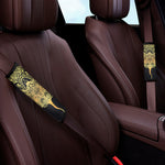 Golden Spiritual Stingray Print Car Seat Belt Covers