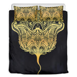 Golden Spiritual Stingray Print Duvet Cover Bedding Set