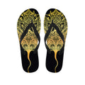 Golden Spiritual Stingray Print Flip Flops