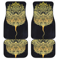 Golden Spiritual Stingray Print Front and Back Car Floor Mats