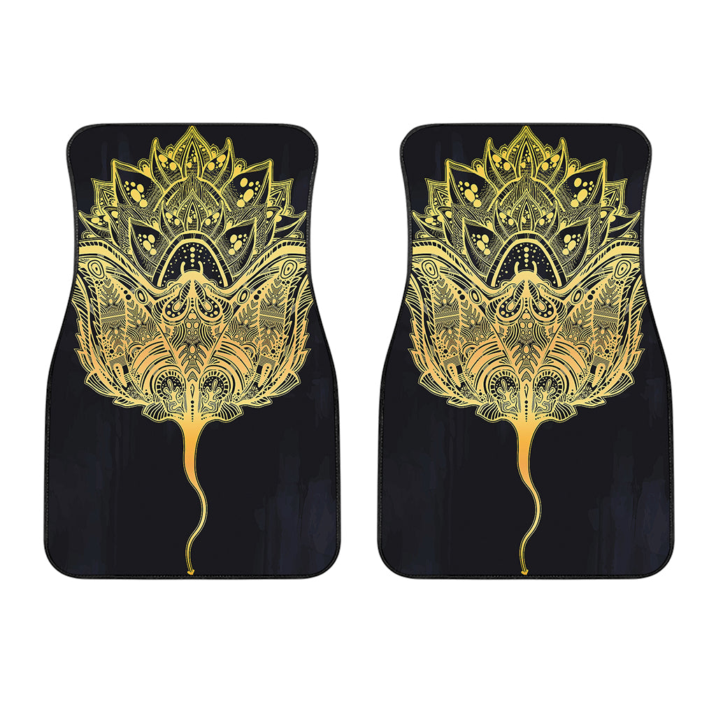 Golden Spiritual Stingray Print Front Car Floor Mats