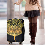 Golden Spiritual Stingray Print Luggage Cover