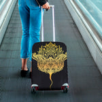Golden Spiritual Stingray Print Luggage Cover