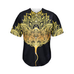 Golden Spiritual Stingray Print Men's Baseball Jersey