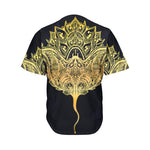 Golden Spiritual Stingray Print Men's Baseball Jersey