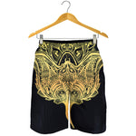 Golden Spiritual Stingray Print Men's Shorts