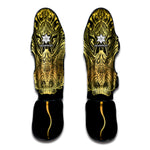 Golden Spiritual Stingray Print Muay Thai Shin Guard