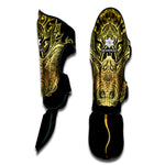 Golden Spiritual Stingray Print Muay Thai Shin Guard