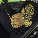 Golden Spiritual Stingray Print Pet Car Back Seat Cover