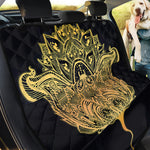 Golden Spiritual Stingray Print Pet Car Back Seat Cover