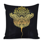 Golden Spiritual Stingray Print Pillow Cover