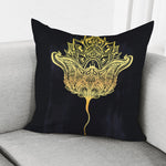 Golden Spiritual Stingray Print Pillow Cover