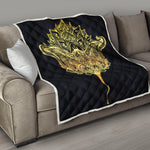 Golden Spiritual Stingray Print Quilt