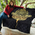 Golden Spiritual Stingray Print Quilt