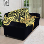 Golden Spiritual Stingray Print Sofa Cover