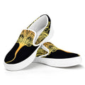 Golden Spiritual Stingray Print White Slip On Sneakers