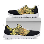 Golden Spiritual Stingray Print White Sneakers