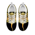 Golden Spiritual Stingray Print White Sneakers