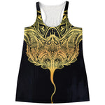 Golden Spiritual Stingray Print Women's Racerback Tank Top