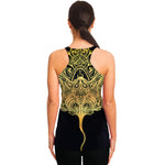 Golden Spiritual Stingray Print Women's Racerback Tank Top