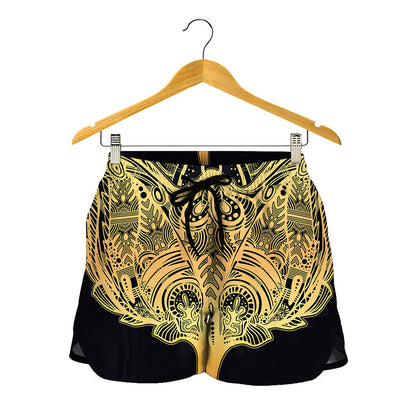 Golden Spiritual Stingray Print Women's Shorts