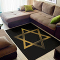 Golden Star of David Print Floor Mat