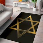 Golden Star of David Print Area Rug