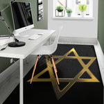 Golden Star of David Print Area Rug
